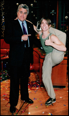 Daniel hanging out with Jay Leno on New Years Eve